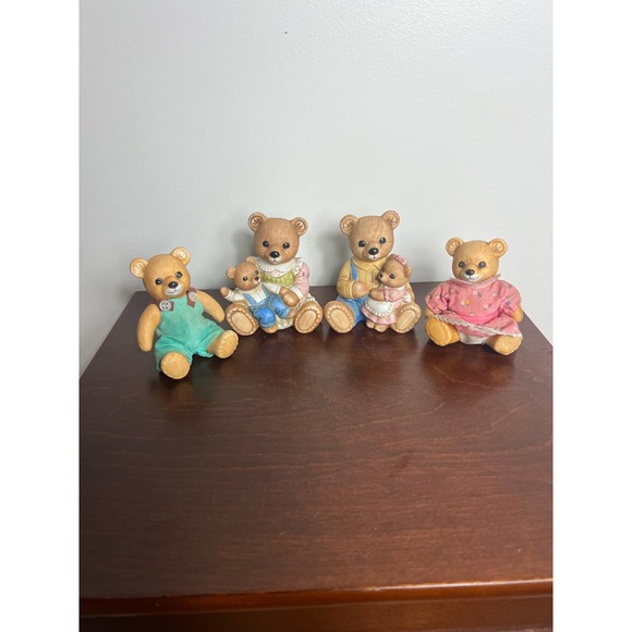Vintage Homco set of 4 Bear figurines - Picture 1 of 9